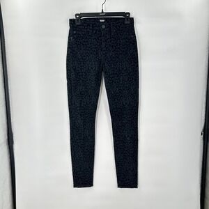 Hudson Jeans Womens Size‎ 25 Velvet Leopard Print Skinny Ankle Made in USA Denim